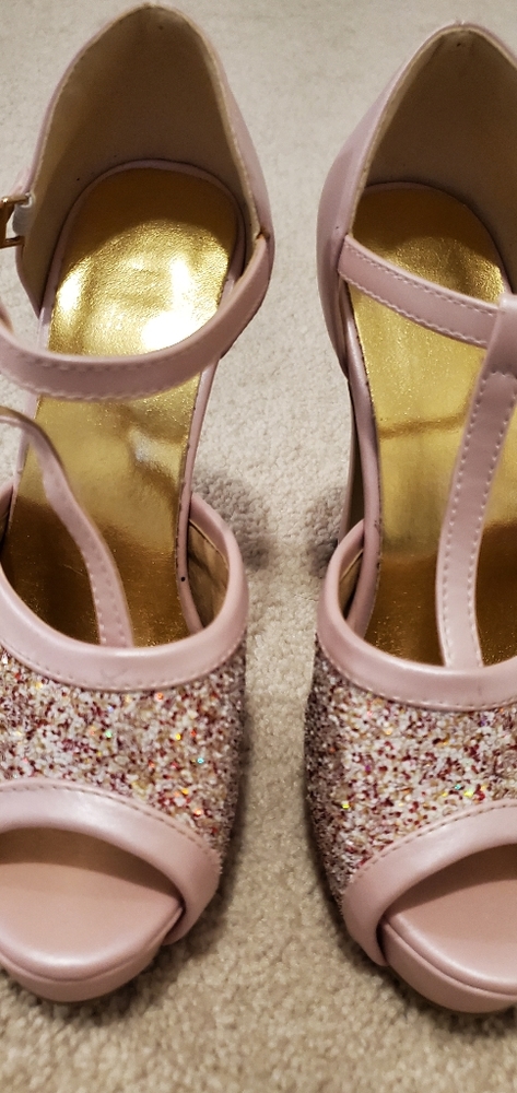 Custom Made Pink Sparkly Heels